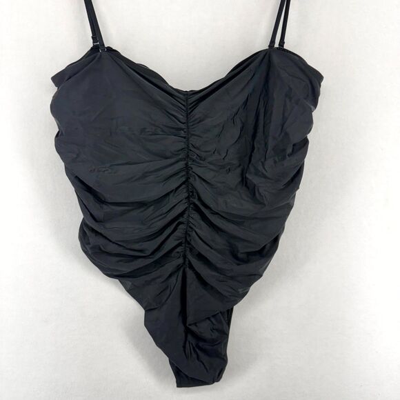 J.‎ Crew Black Swimsuit Ruched Sweetheart One-piece Womens Size 24 NEW - Picture 5 of 10